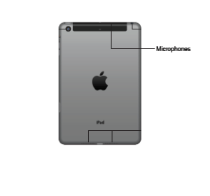 Image showing the location of the microphone on the iPad 3