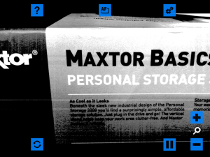 Screen shot of VisionAssist app in Color Video SmartText mode