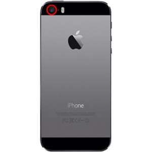 Image of the rear facing camera on the iPhone