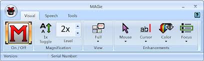 MAGic User Interface showing the visual tab